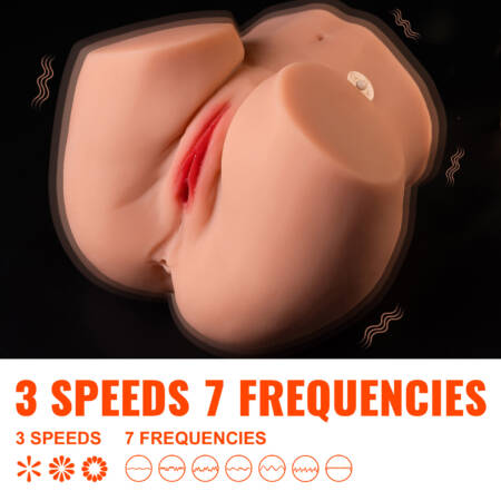 Olga - Olga Vibrating Butt - Coffee Color-SQ-MA50094V-X9940K